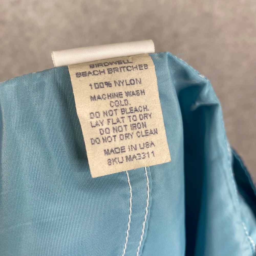 Vintage Birdwell Beach Britches Mens 32 Blue Board Shorts Made in USA - Picture 7 of 10